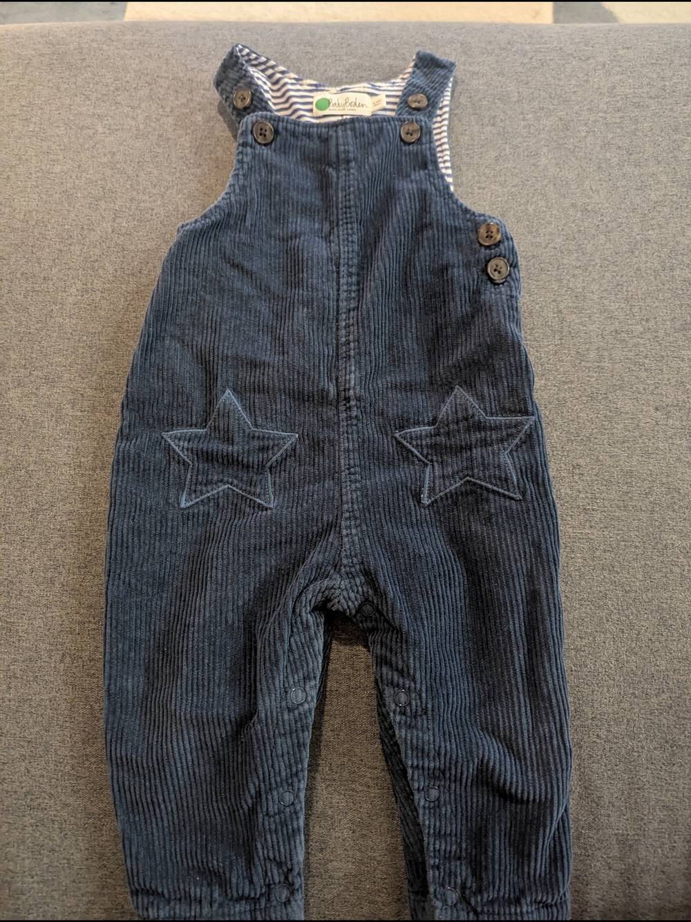 Baby Boden Corduroy Star Pocket Overalls